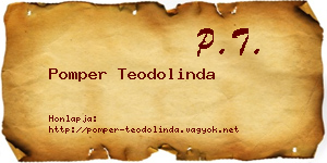 Pomper Teodolinda névjegykártya